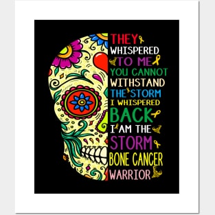bone cancer skull warrior i am the storm Posters and Art